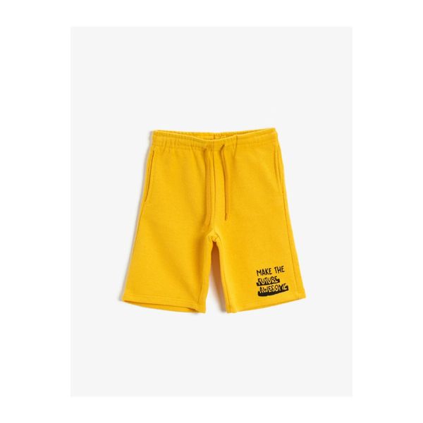Koton Koton Boys Yellow Waistband Shorts
