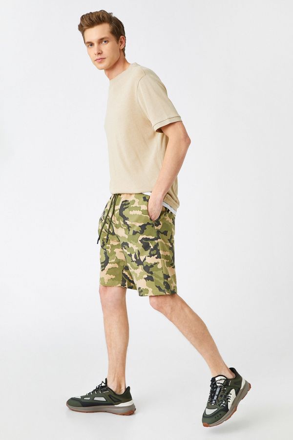 Koton Koton Camouflage Patterned Shorts
