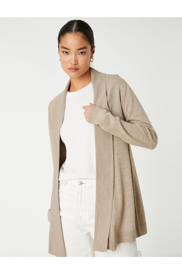 Koton Koton Cardigan - Beige - Oversize