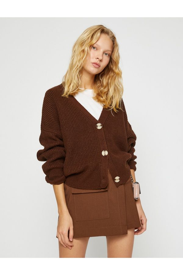 Koton Koton Cardigan - Brown - Relaxed