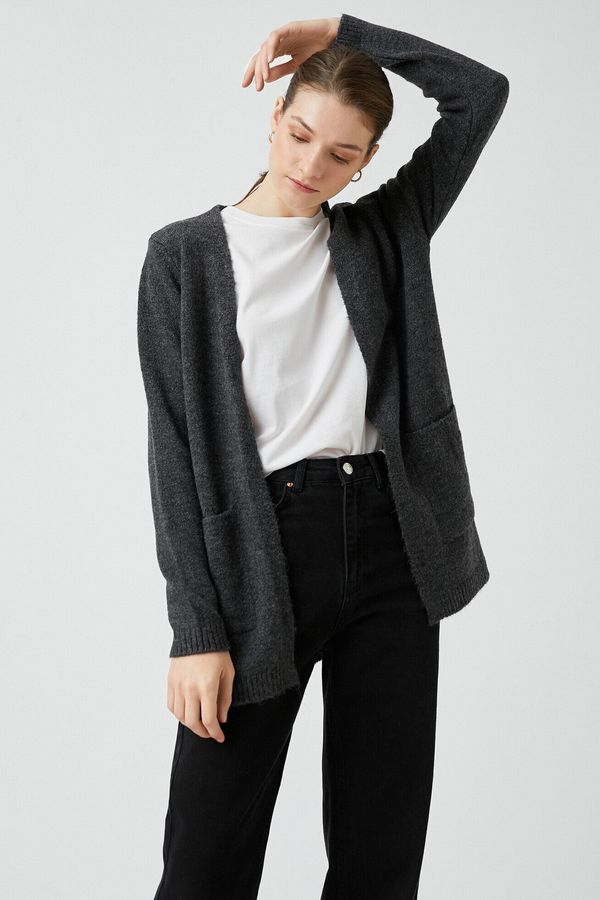 Koton Koton Cardigan - Gray - Relaxed fit