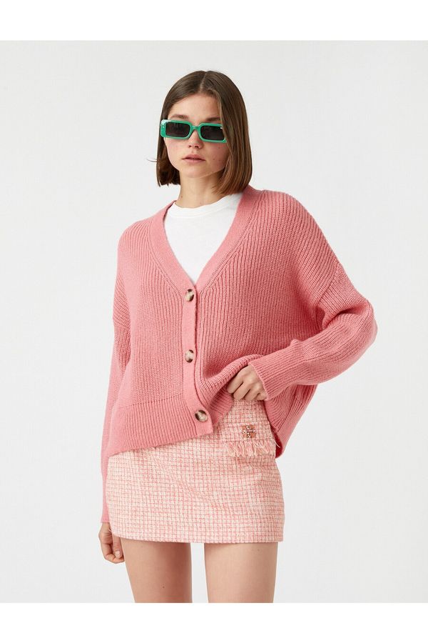 Koton Koton Cardigan - Pink - Relaxed