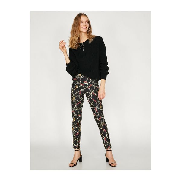 Koton Koton Chain Pattern Trousers