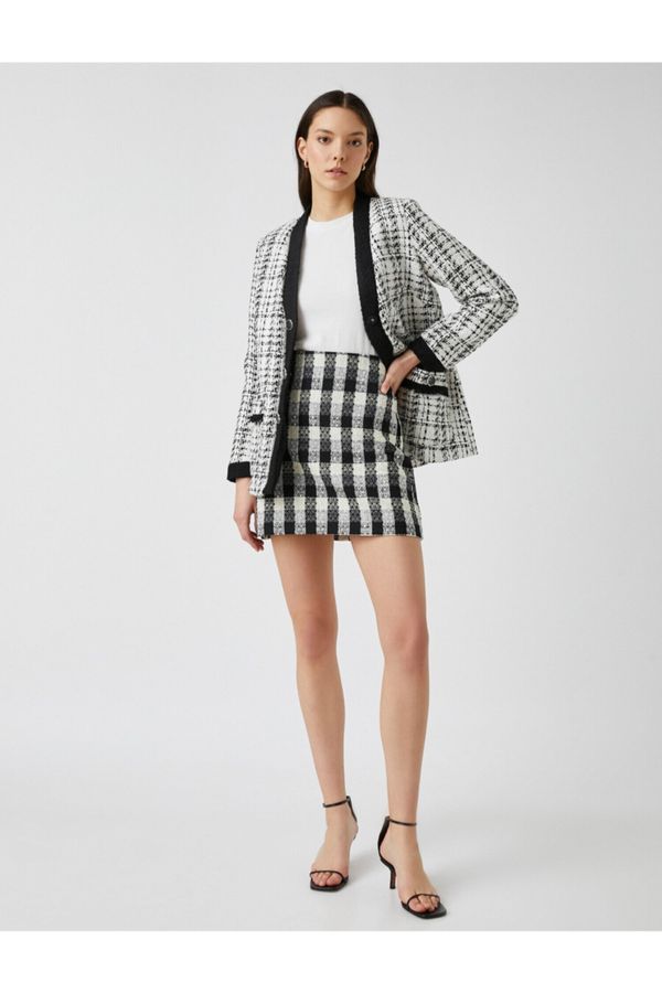 Koton Koton Checkered Mini Skirt