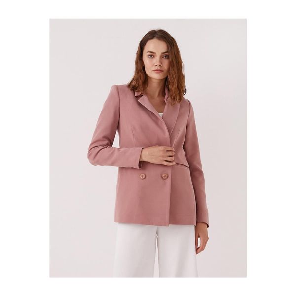 Koton Koton Double Breasted Blazer Jacket Modal Blend