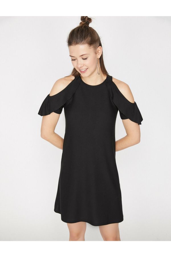 Koton Koton Dress - Black - Off-shoulder
