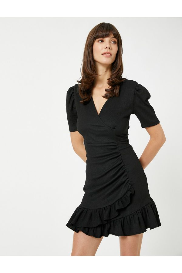 Koton Koton Dress - Black - Wrapover