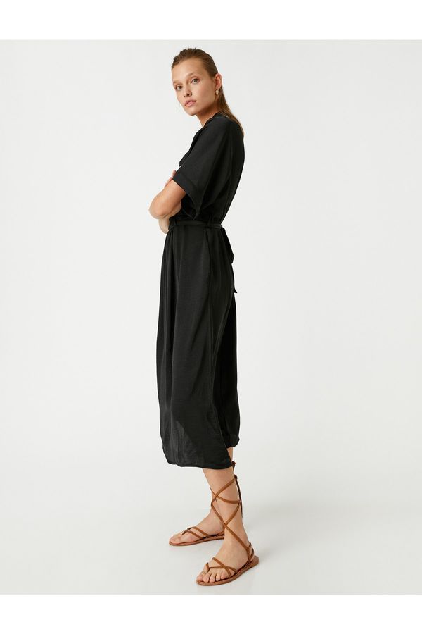 Koton Koton Dress - Black - Wrapover