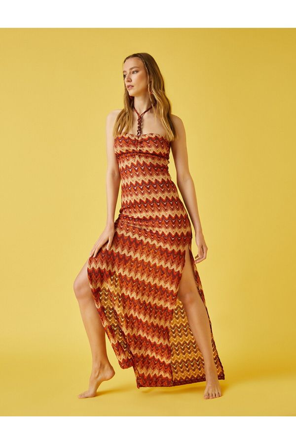 Koton Koton Dress - Brown - Asymmetric