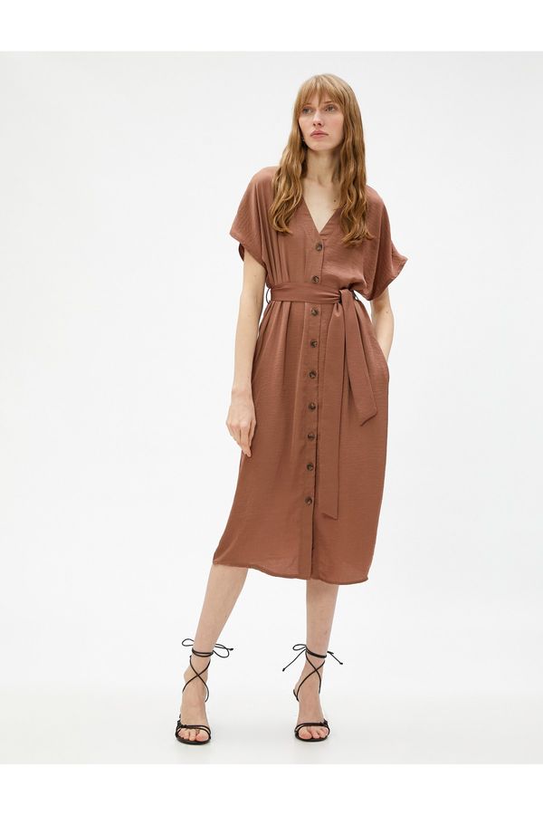 Koton Koton Dress - Brown - Shirt dress