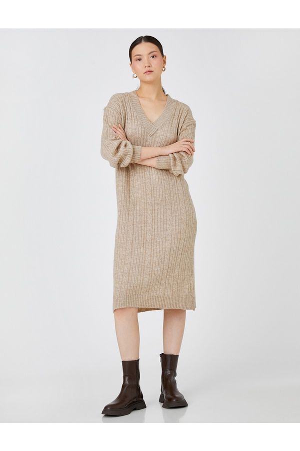 Koton Koton Dress - Brown - Wrapover