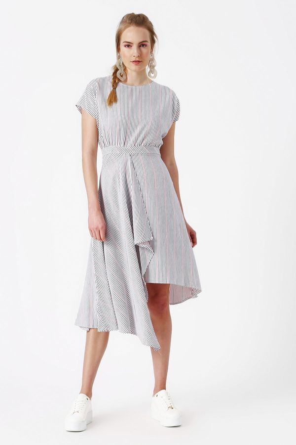 Koton Koton Dress - Gray - Asymmetric