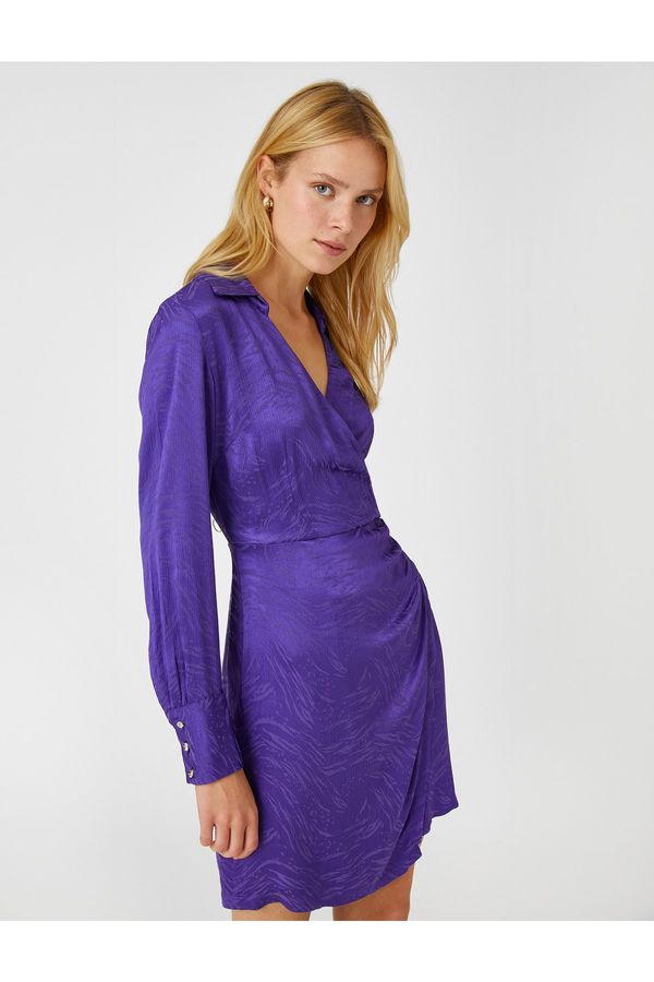 Koton Koton Dress - Purple - Wrapover
