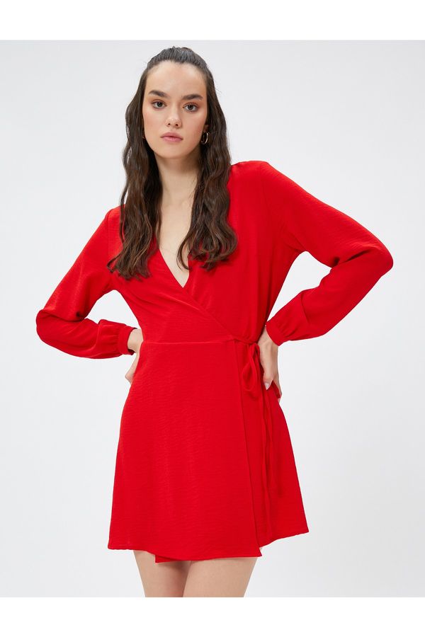 Koton Koton Dress - Red - Wrapover