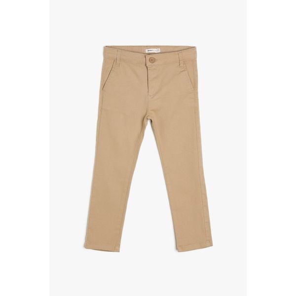 Koton Koton Ecru Boys Pocket Detailed Trousers
