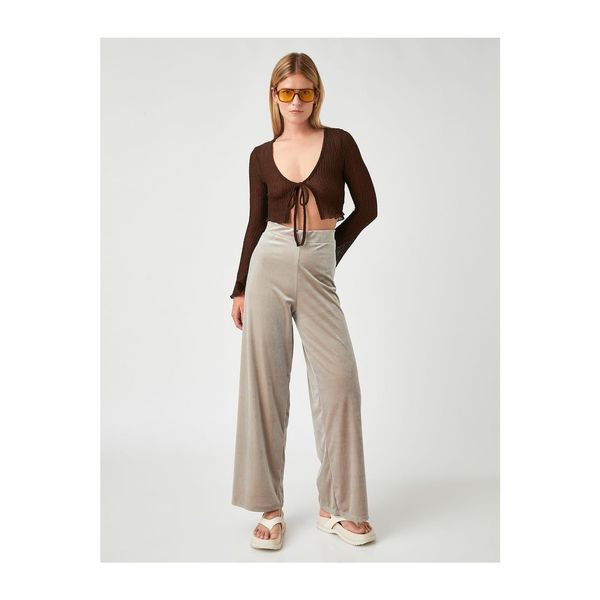 Koton Koton Elastic Waist Palazzo Trousers