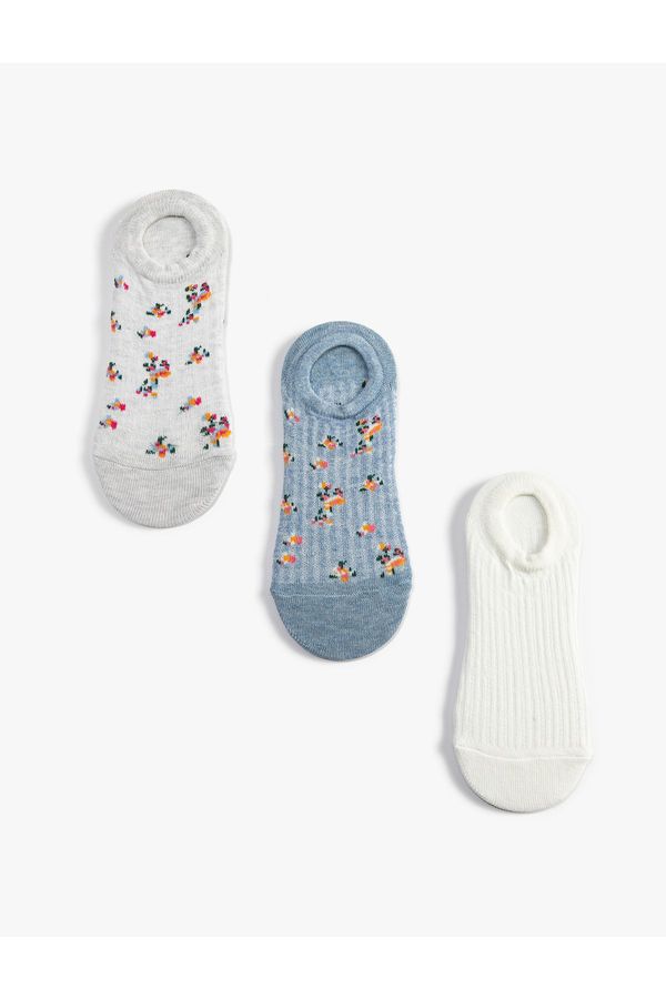 Koton Koton Floral 3-Pack Booties Socks Set Multicolor