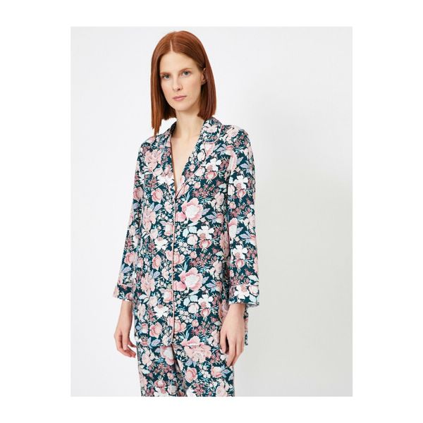 Koton Koton Floral Pattern Detailed Pajama Top