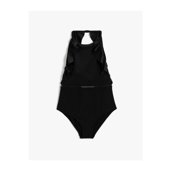 Koton Koton Frill Halter Collar Swimsuit