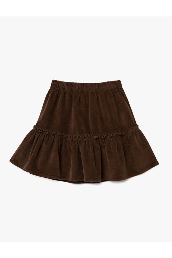 Koton Koton Frilly Mini Skirt Cotton