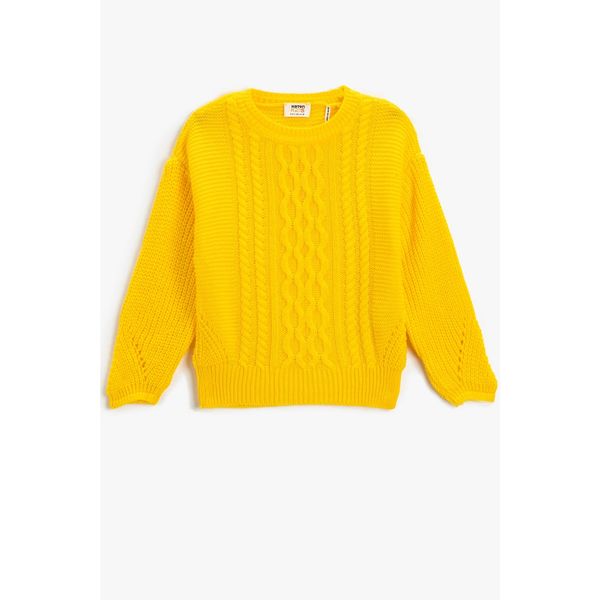 Koton Koton Girl Neon Yellow Sweater