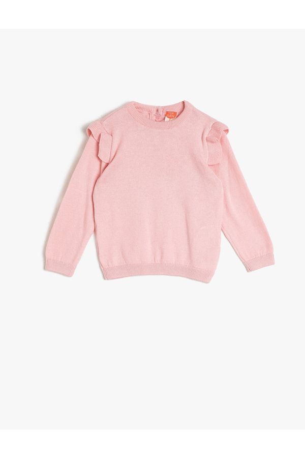 Koton Koton Girl Pink Crew Neck Knitwear Sweater