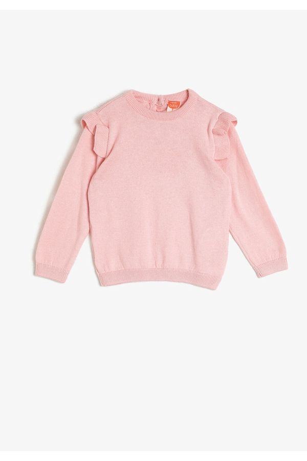 Koton Koton Girl Pink Crew Neck Knitwear Sweater