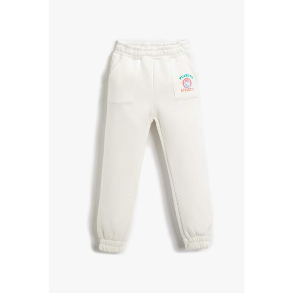 Koton Koton Girl's White Sweatpants