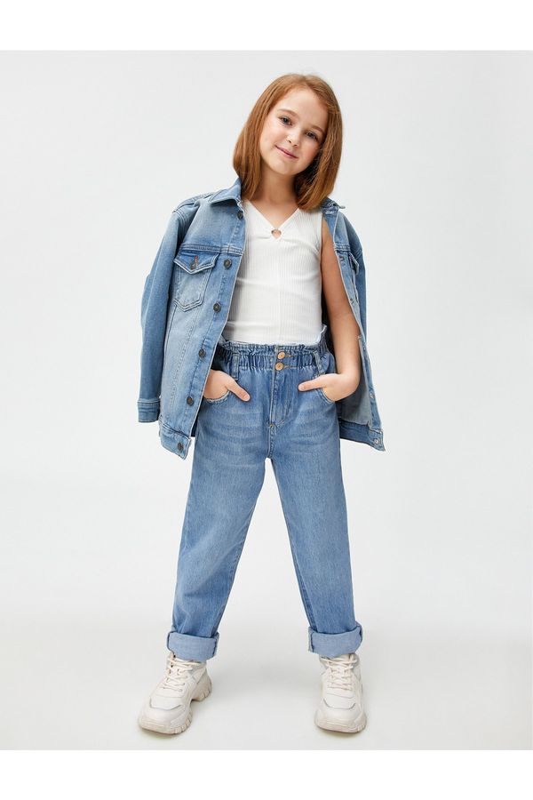 Koton Koton Jeans High Waist Waist Elastic Pocket - Loose Jean