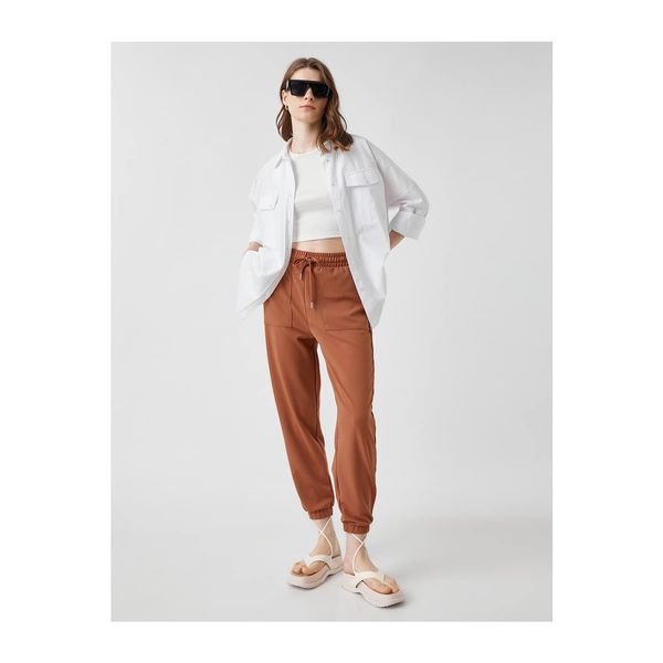 Koton Koton Jogger Trousers With Pocket Tie Waist