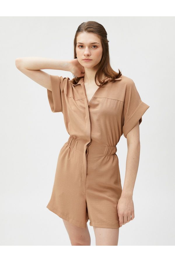 Koton Koton Jumpsuit - Brown - Fitted
