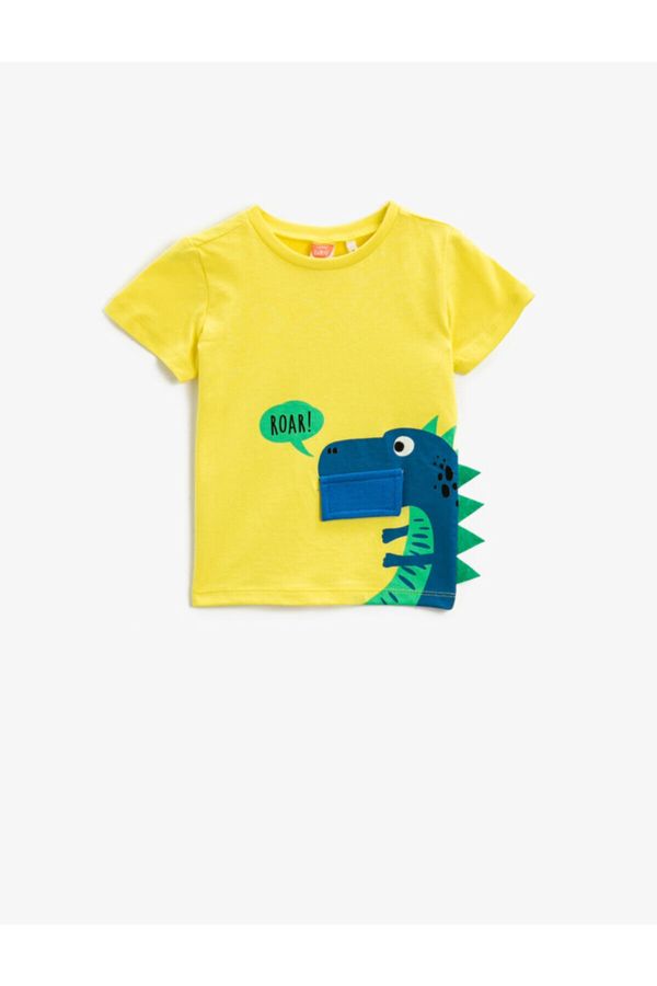 Koton Koton Kids Żółty T-Shirt z krótkim rękawem Bawełna