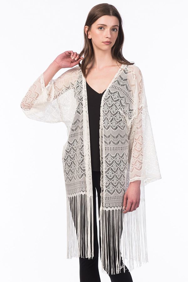 Koton Koton Kimono & Caftan - White - Regular fit