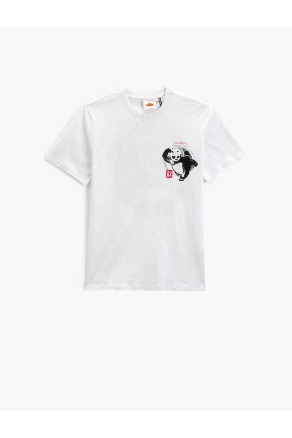 Koton Koton Kung Fu Panda T-Shirt Licensed Printed Crew Neck