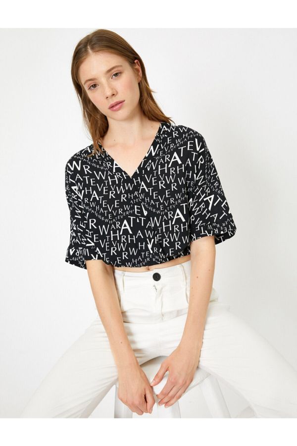 Koton Koton Letter Printed Blouse