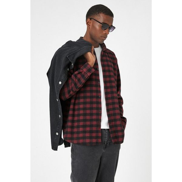 Koton Koton Men's Red Plaid Shirt