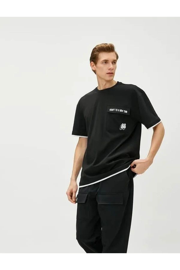 Koton Koton Men's T-shirt Black 3sam10427hk
