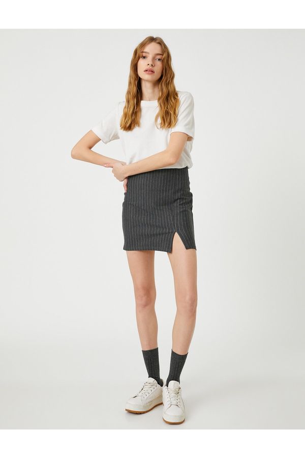 Koton Koton Mini Skirt Slim Fit Side Slit