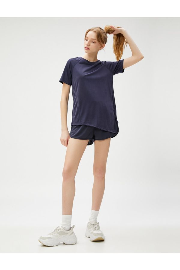 Koton Koton Modal Blend Sports T-Shirt Slit Detailed
