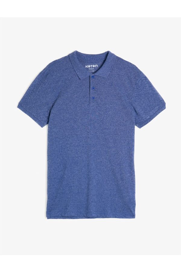 Koton Koton Niebieski T-shirt męski