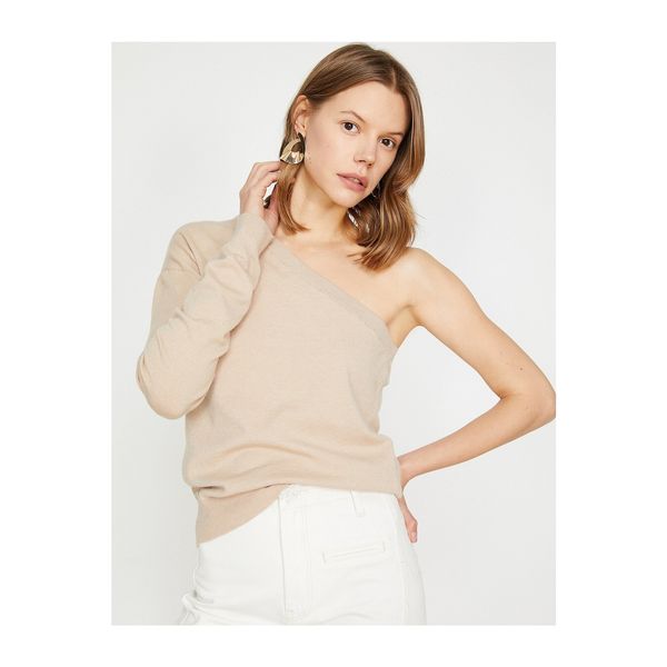 Koton Koton Open Shoulder Knitwear Sweater