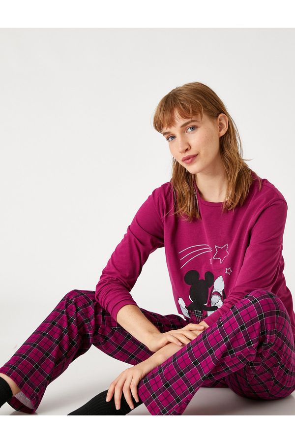 Koton Koton Pajama Set - Purple - Graphic