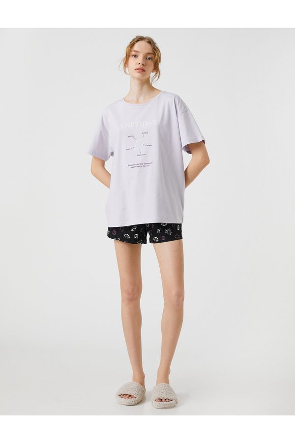 Koton Koton Pajama Set - Purple - Short