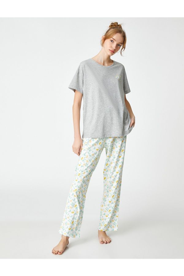 Koton Koton Pajama Set - White - Short