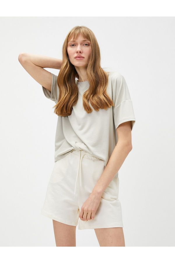 Koton Koton Pajama Top - Gray - Short