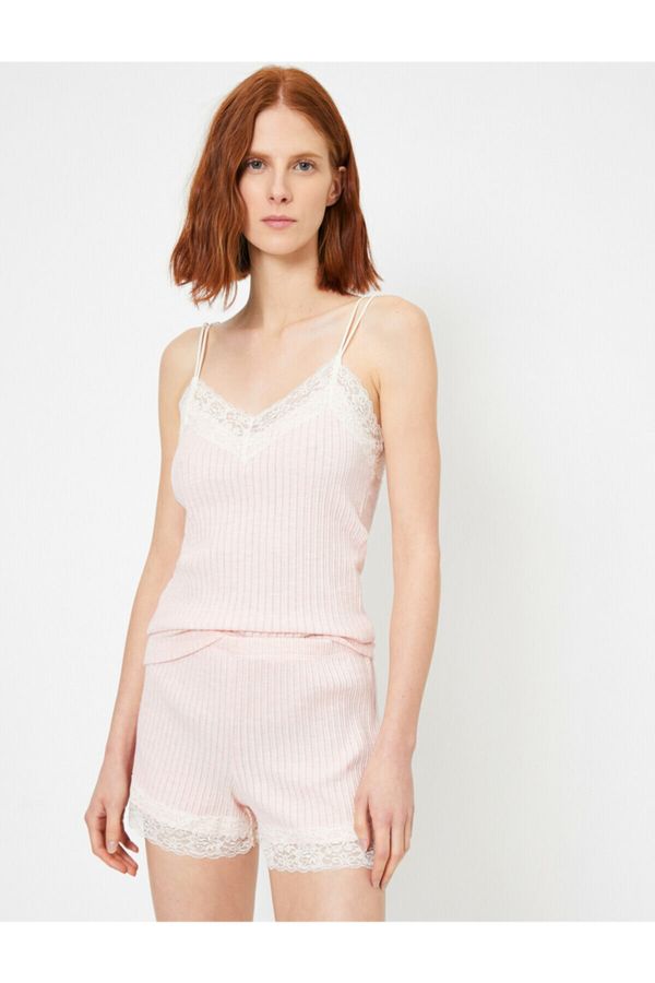 Koton Koton Pajama Top - Pink - Plain