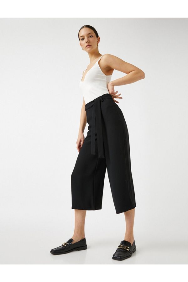 Koton Koton Pants - Black - Wide leg