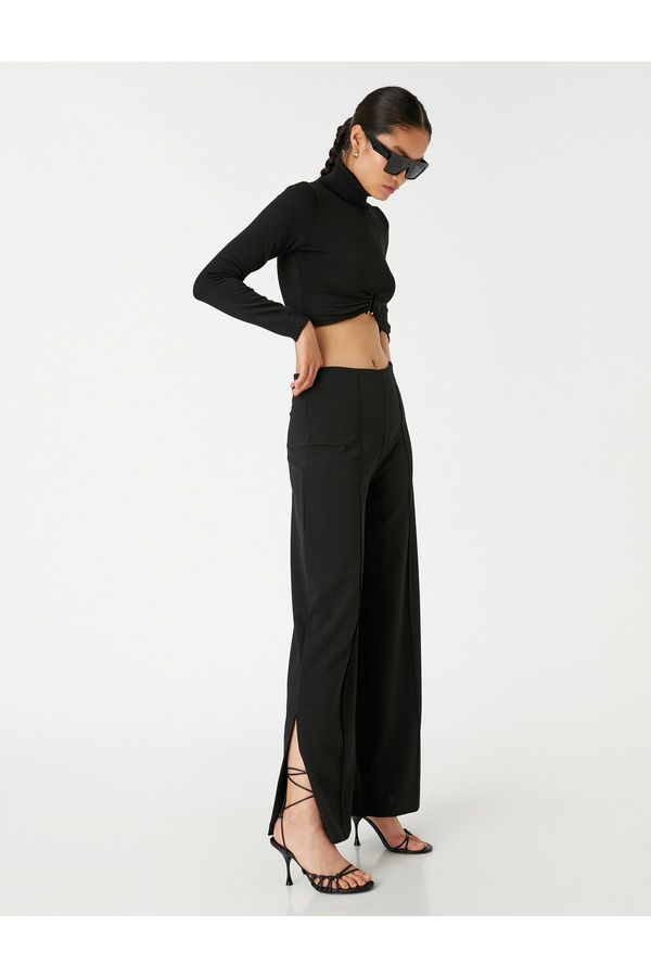 Koton Koton Pants - Black - Wide leg