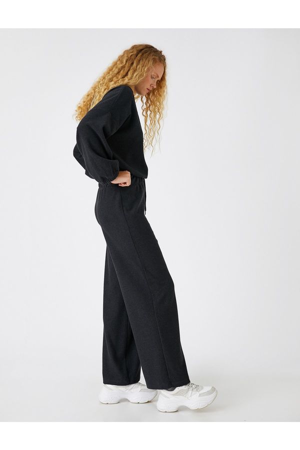 Koton Koton Pants - Black - Wide leg