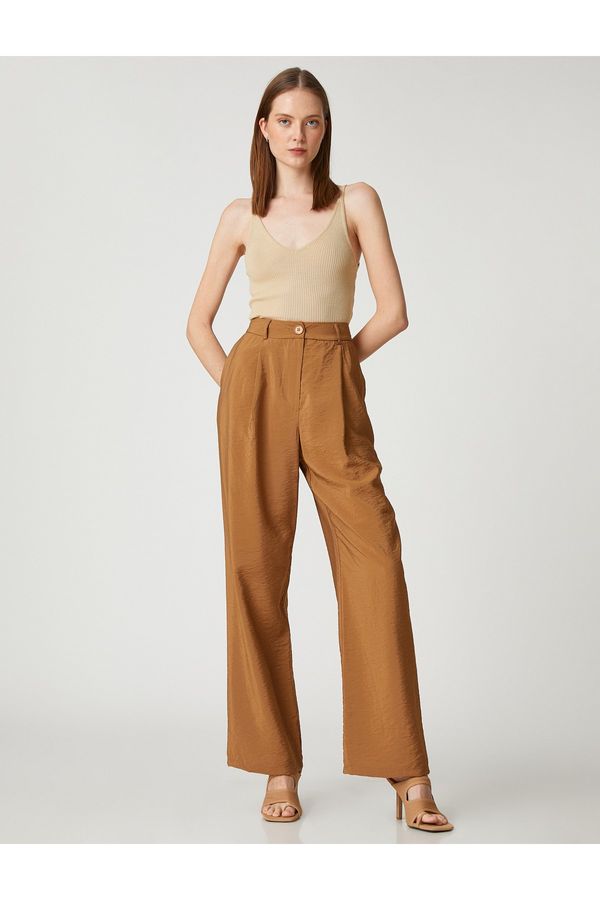 Koton Koton Pants - Brown - Wide leg